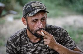 Ukrainian artillery unit near Chasiv Yar