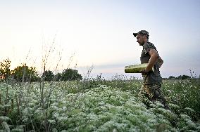 Ukrainian artillery unit near Chasiv Yar