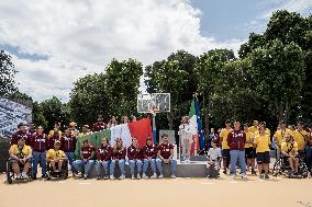 Prime Minister Giorgia Meloni Inaugurates The New Sports Centre At Parco Verde In Caivano.