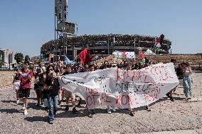 A Presidium At RAI Headquarters In Naples After The Denunciations Of The 13 February Demonstration.