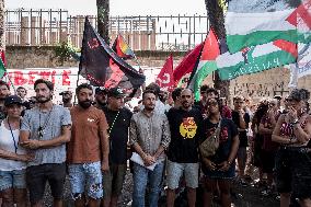 A Presidium At RAI Headquarters In Naples After The Denunciations Of The 13 February Demonstration.