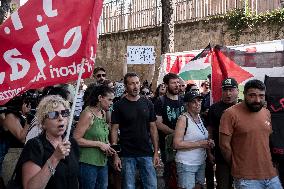 A Presidium At RAI Headquarters In Naples After The Denunciations Of The 13 February Demonstration.