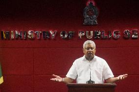 Sri Lanka's Public Security Press Conference In Colombo