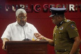 Sri Lanka's Public Security Press Conference In Colombo