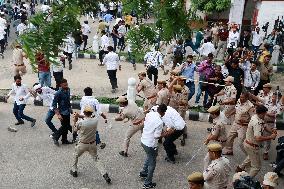 Rajasthan University Students Protest In Jaipur