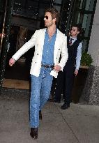 Glen Powell Exits His Hotel - NYC