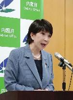 Japan's economic security minister Takaichi