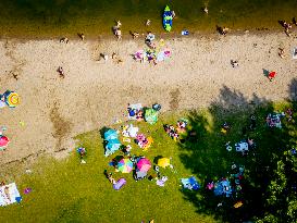 People Enjoying Warm Summer Weather - Netherlands