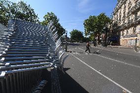 Paris 2024 - Parisians Cope With Security Perimeter