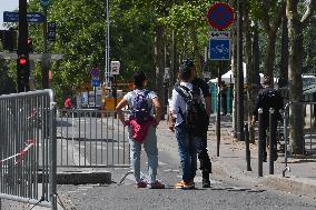 Paris 2024 - Parisians Cope With Security Perimeter