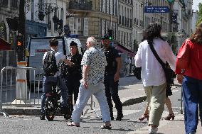 Paris 2024 - Parisians Cope With Security Perimeter