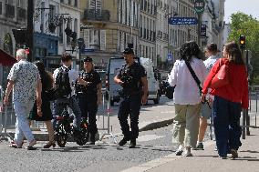 Paris 2024 - Parisians Cope With Security Perimeter