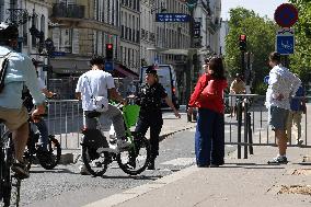 Paris 2024 - Parisians Cope With Security Perimeter