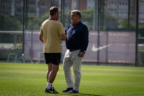 Spanish football La Liga match - FC BARCLEONA TRAINING SESSION