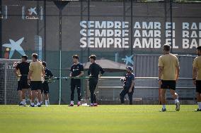 Spanish football La Liga match - FC BARCLEONA TRAINING SESSION