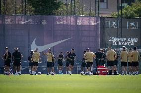 Spanish football La Liga match - FC BARCLEONA TRAINING SESSION