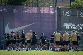 Spanish football La Liga match - FC BARCLEONA TRAINING SESSION