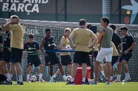 Spanish football La Liga match - FC BARCLEONA TRAINING SESSION