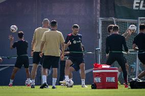 Spanish football La Liga match - FC BARCLEONA TRAINING SESSION