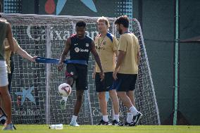 Spanish football La Liga match - FC BARCLEONA TRAINING SESSION