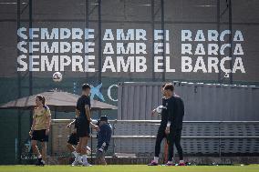 Spanish football La Liga match - FC BARCLEONA TRAINING SESSION