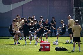 Spanish football La Liga match - FC BARCLEONA TRAINING SESSION