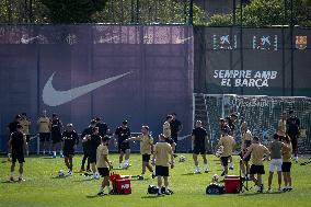 Spanish football La Liga match - FC BARCLEONA TRAINING SESSION