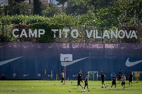 Spanish football La Liga match - FC BARCLEONA TRAINING SESSION