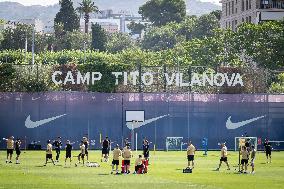 Spanish football La Liga match - FC BARCLEONA TRAINING SESSION