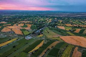 Colorful Terraced Fields in Xinjiang