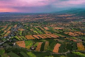 Colorful Terraced Fields in Xinjiang