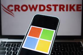 Crowdstrike And Microsoft Outage Photo Illustrations