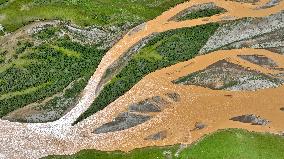 The Tibetan Plateau Winding Rivers