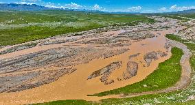 The Tibetan Plateau Winding Rivers