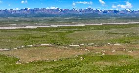 The Tibetan Plateau Winding Rivers