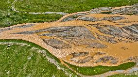 The Tibetan Plateau Winding Rivers