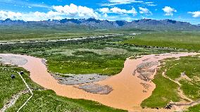 The Tibetan Plateau Winding Rivers