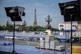 Paris 2024 - Final Preparations Of Famous Parisian Spots For Olympic Games