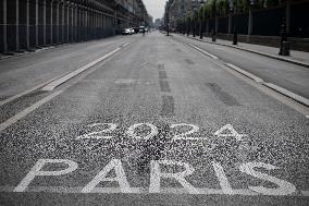 Paris 2024 - Final Preparations Of Famous Parisian Spots For Olympic Games