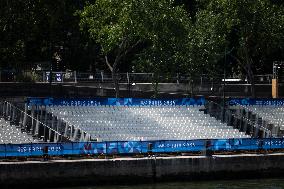 Paris 2024 - Final Preparations Of Famous Parisian Spots For Olympic Games