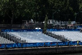 Paris 2024 - Final Preparations Of Famous Parisian Spots For Olympic Games