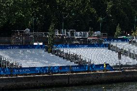 Paris 2024 - Final Preparations Of Famous Parisian Spots For Olympic Games