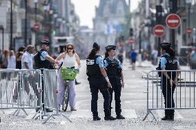 Paris 2024 - French Police Secure Perimeter Around Olympic Sites