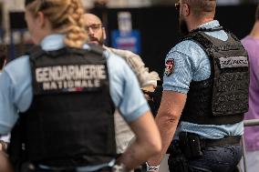 Paris 2024 - French Police Secure Perimeter Around Olympic Sites