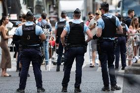 Paris 2024 - French Police Secure Perimeter Around Olympic Sites