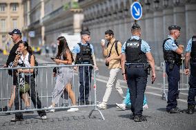 Paris 2024 - French Police Secure Perimeter Around Olympic Sites