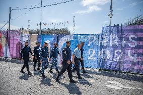 Paris 2024 - French Police Secure Perimeter Around Olympic Sites