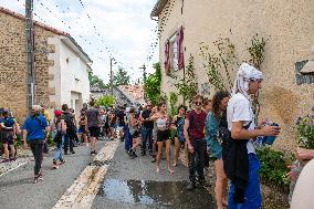 Rally against the construction of mega bassine - Migne Auxances