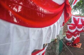 Red White Indonesia's Flag