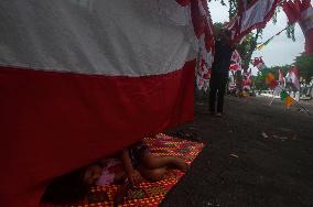 Red White Indonesia's Flag